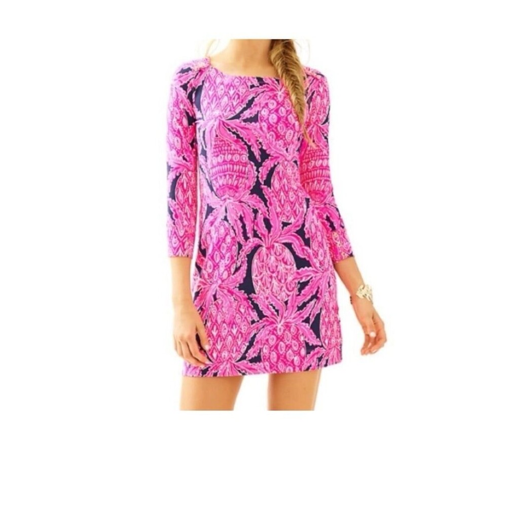 Lilly Pulitzer size Small S Sophie dress safari purple pineapple print